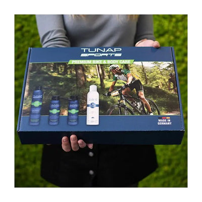 Coffret cadeau sport Tunap nettoyant, huile, cire et gel douche
