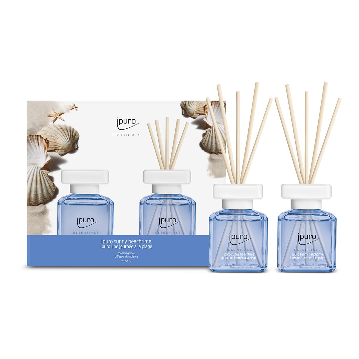 Ipuro Ipuro Gerdiffuser Sunny Beachtime 2 x 50 ml