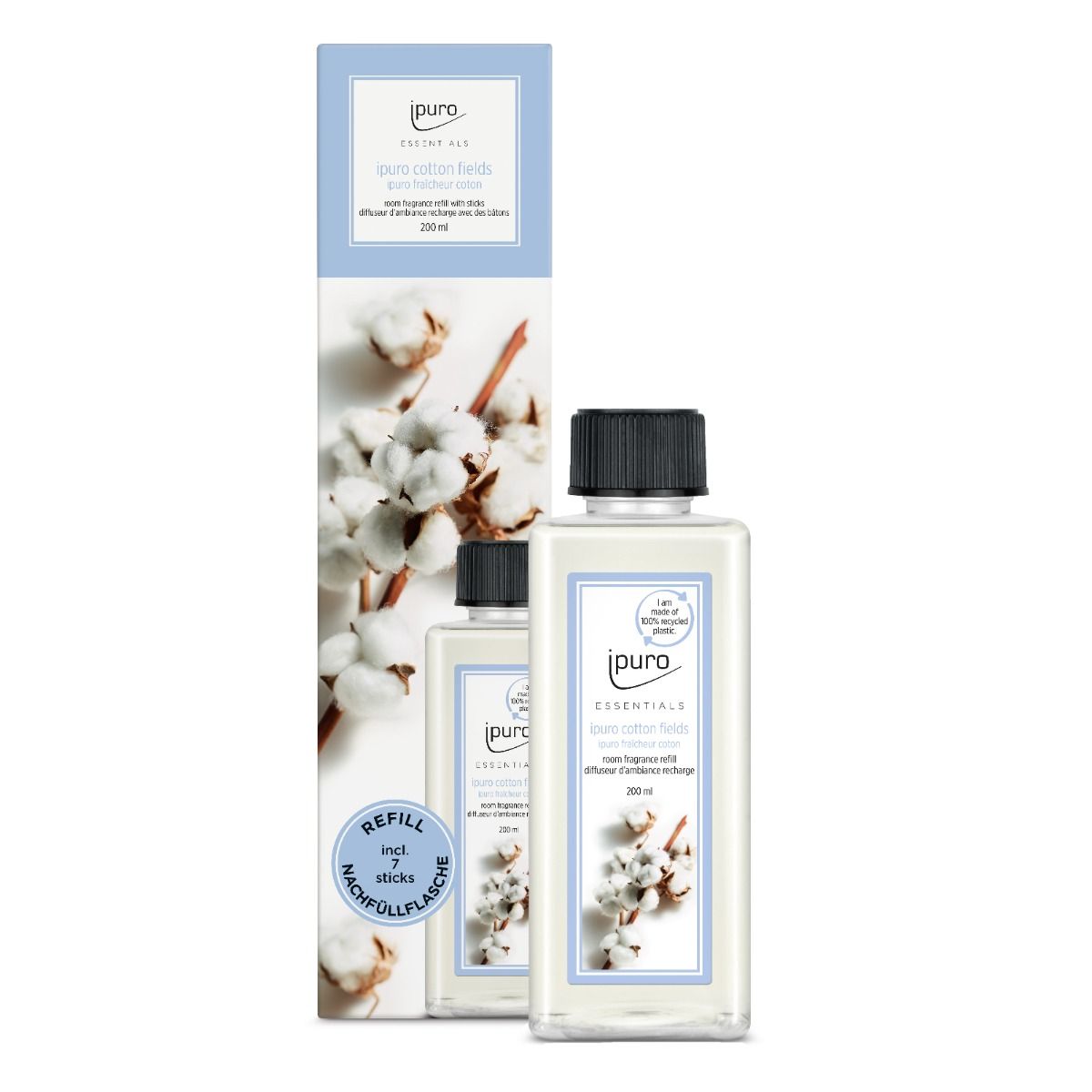 Ipuro Ipuro Gerdiffuser Reffillant des champs de coton 200 ml