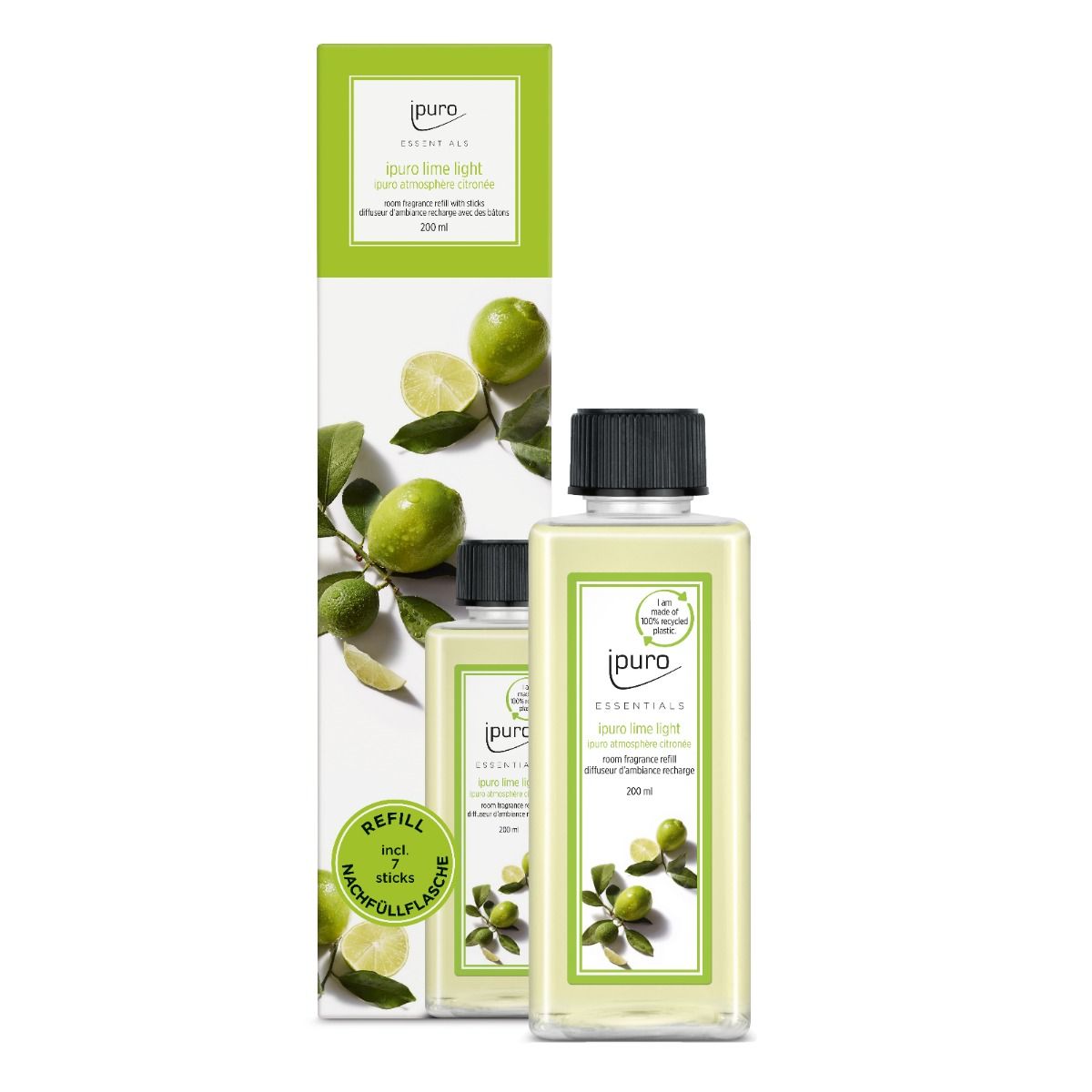 Ipuro Geurdiffuser Refill Lime Light 200 ml
