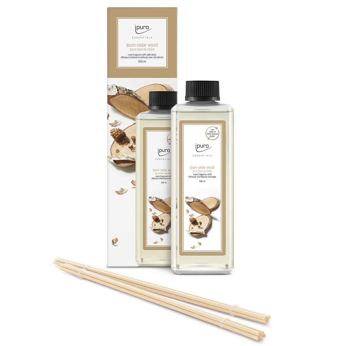 Ipuro Geurdiffuser REFILL CEDAR WOOD 500ML