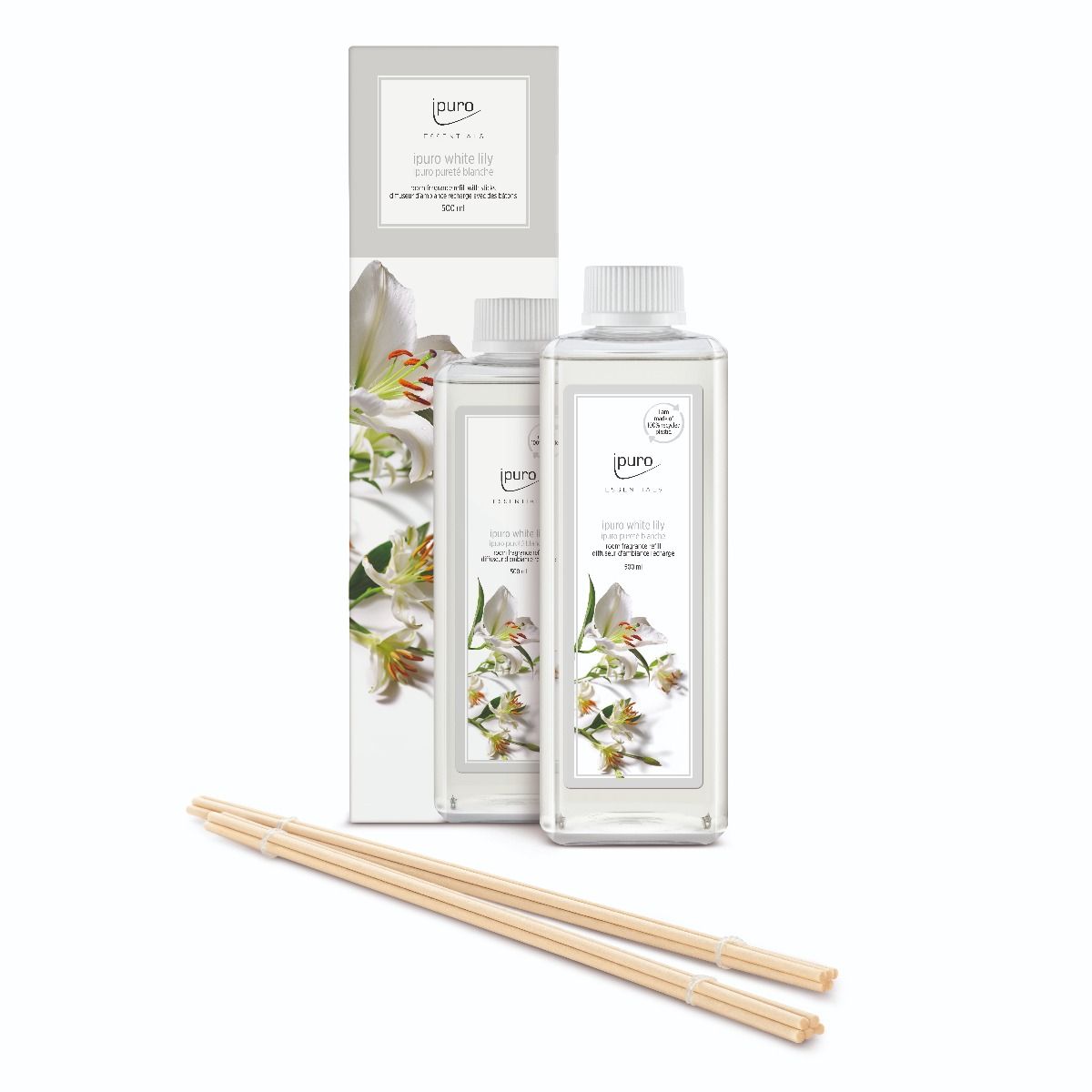 Ipuro ipuro GEURDIFFUSER REFILL WHITE LILY 500ML