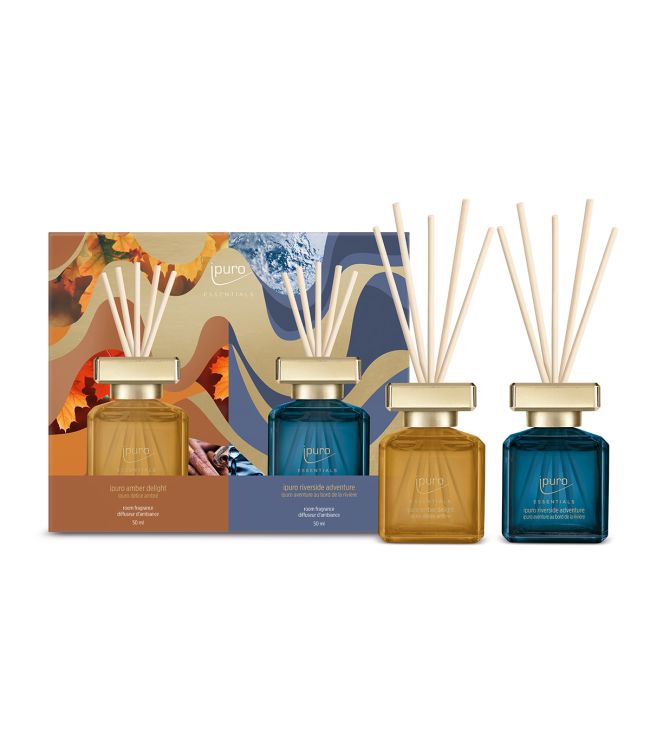 Ipuro diffuseur de parfum ambre délice aventure au bord de la rivière 2 x 50 ml