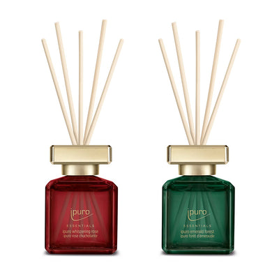 Coffret diffuseur de parfum Ipuro rose chuchotant forêt émeraude 2x50ml
