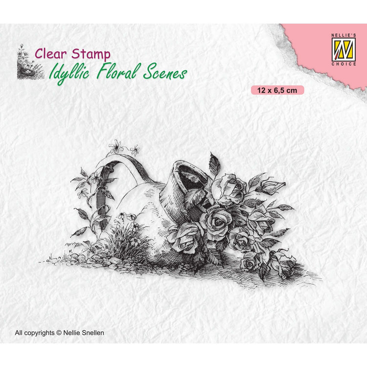 Le choix de Nellie • Vase à tampon transparent scènes florales idylliques avec roses