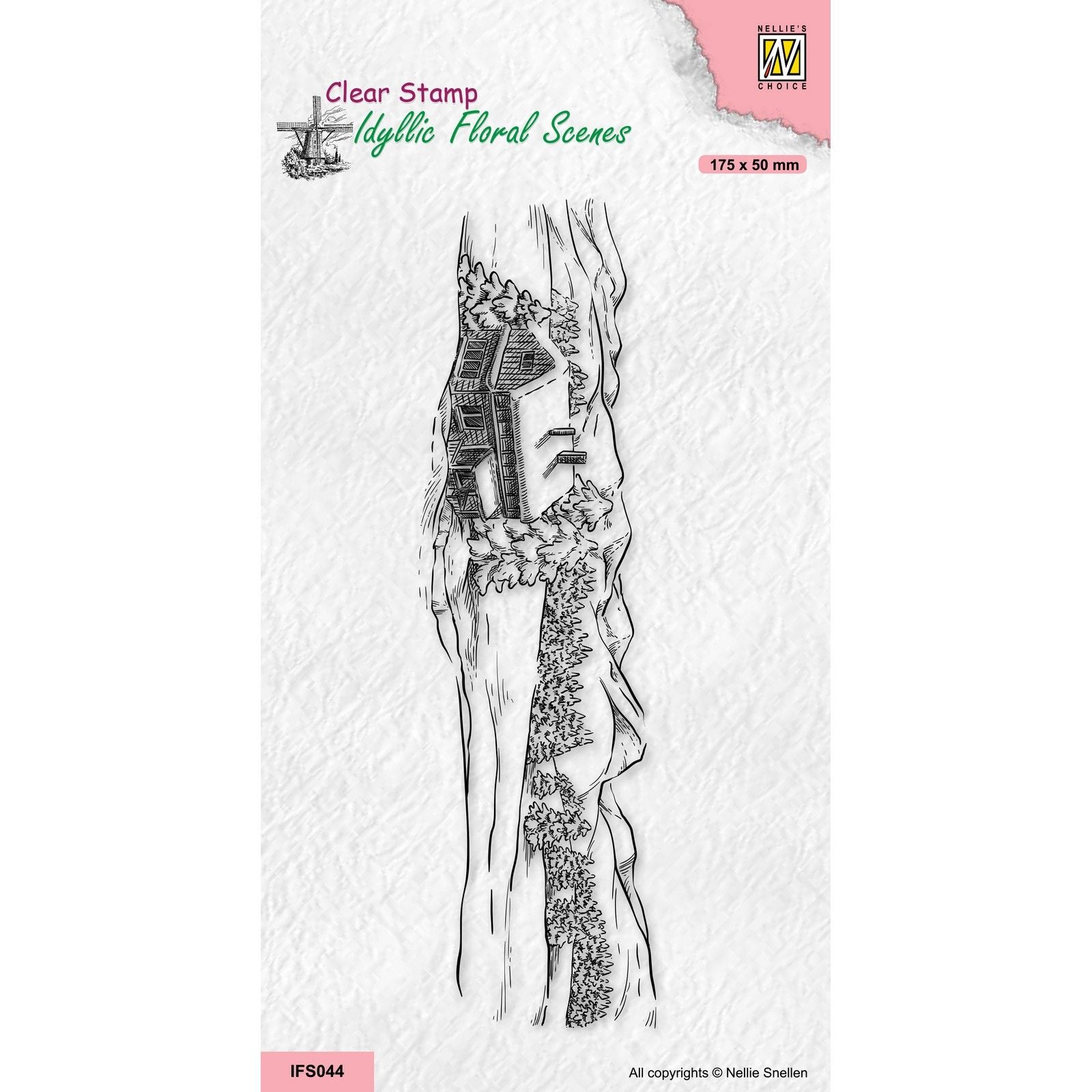 Le choix de Nellie • Scènes florales idylliques tampon transparent paysage enneigé mince