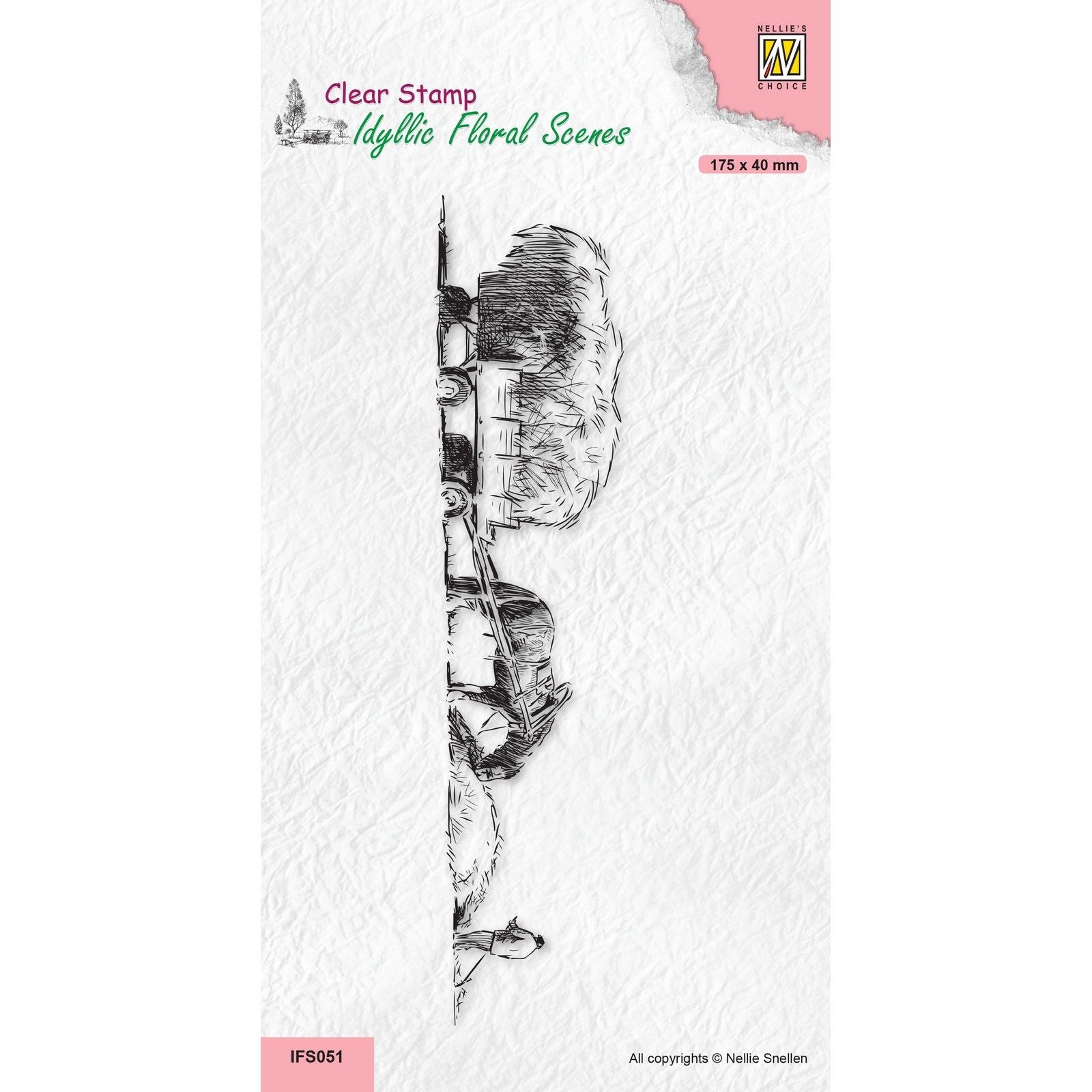 Le choix de Nellie • Scènes florales idylliques Tampon transparent Slimline Hay Time