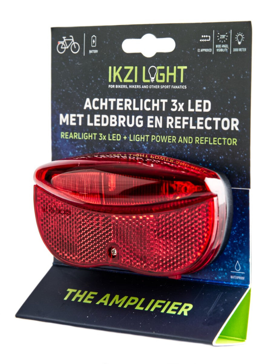 Feu arrière Ikzilight batterie on off 3xled 50 mm sur carte