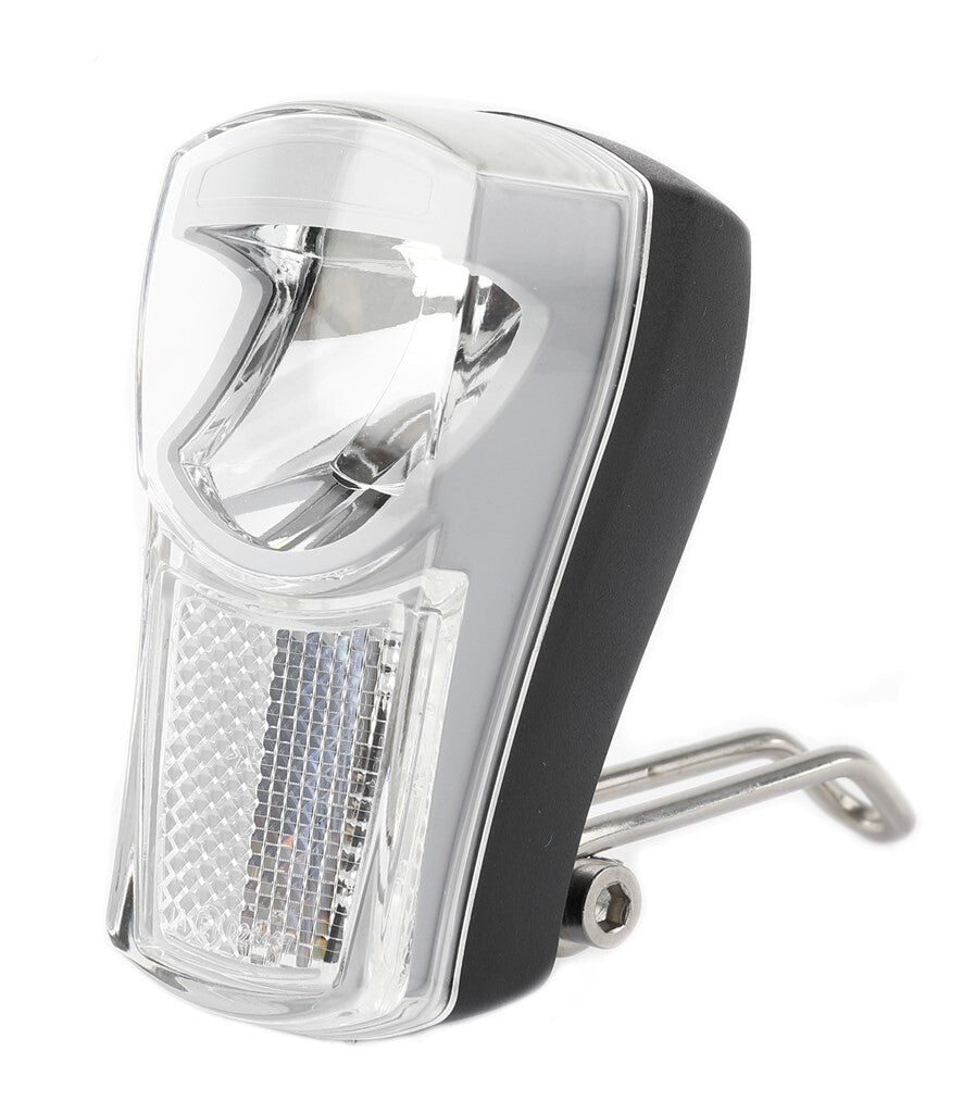 Lampe frontale Ikzilight The Boss, 1 LED blanche 20LUX. incl. support et piles (emballage pendentif)