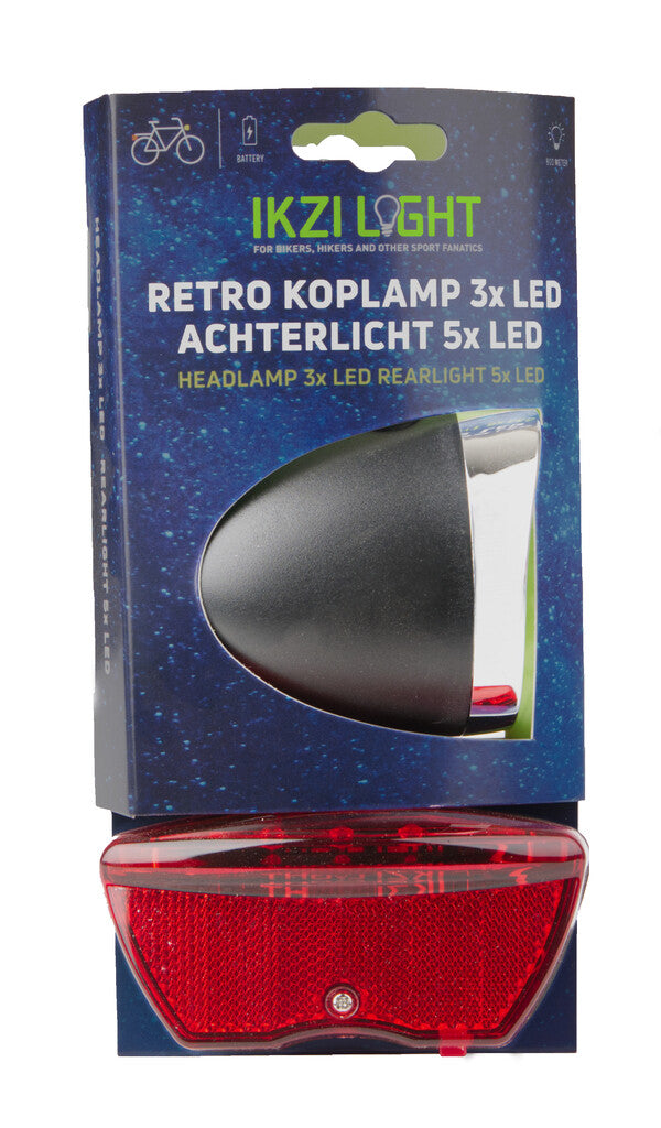 Set d'éclairage Retro batterie led noir
