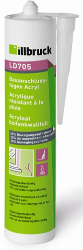 Mastic acrylique Illbruck LD702 qualité extérieur | 310ml-ld705395867