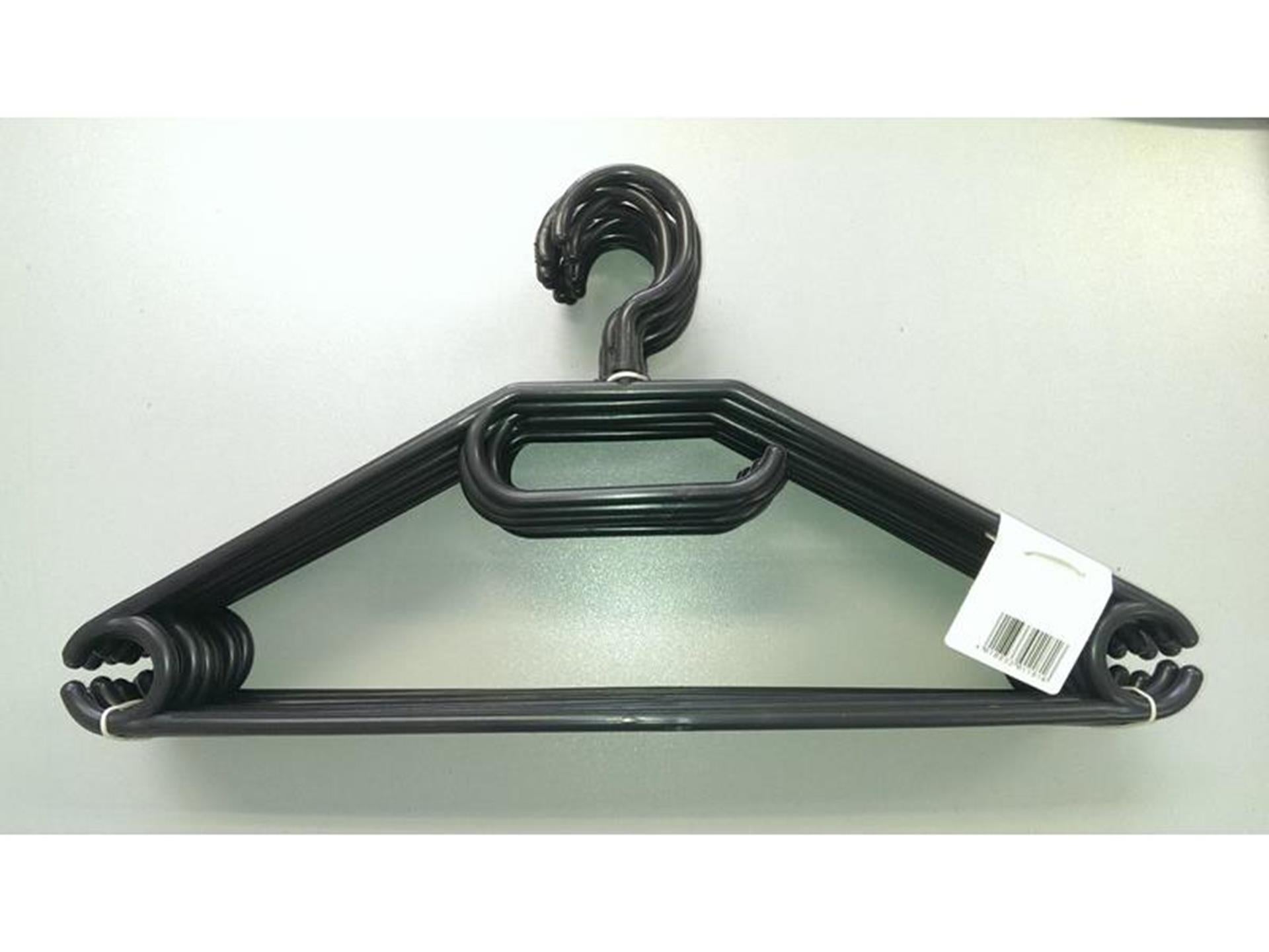 Cintres plastique 41cm noir 10 pcs