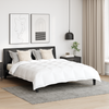 Vidaxl parure de couette avec oreiller 3 pcs plumes blanches