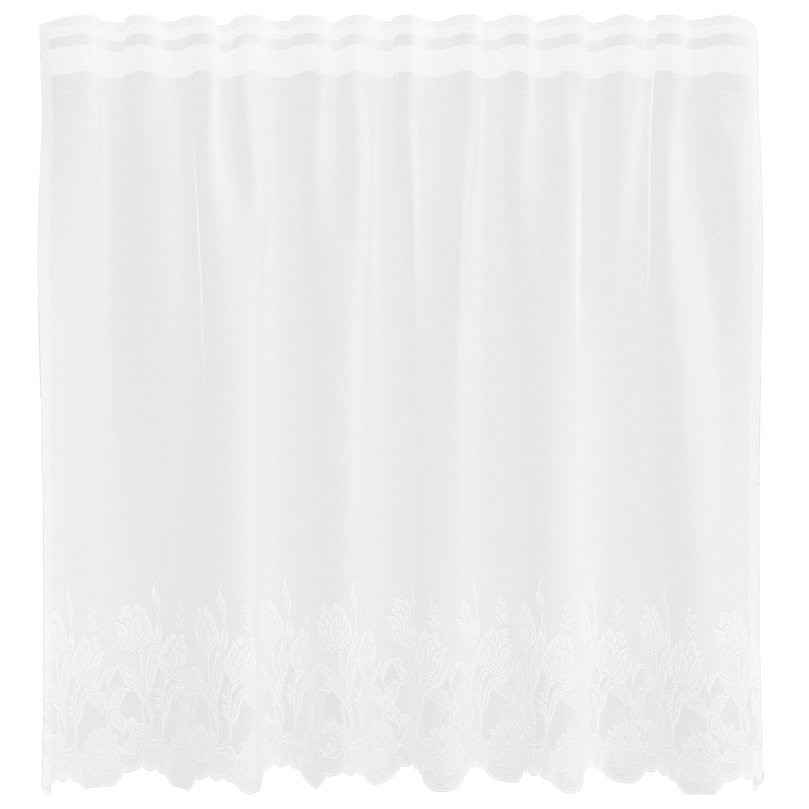 VidaXL rideau en dentelle avec rideaux fleurs blanc 100 x 150 cm polyester