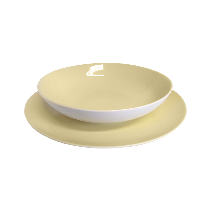 Imp ressionen living service de table jaune 12 pièces