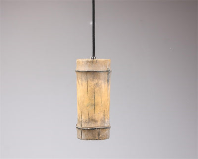 Lampe suspendue décoration inspirée de la saison aspect bambou 9x9x26cm