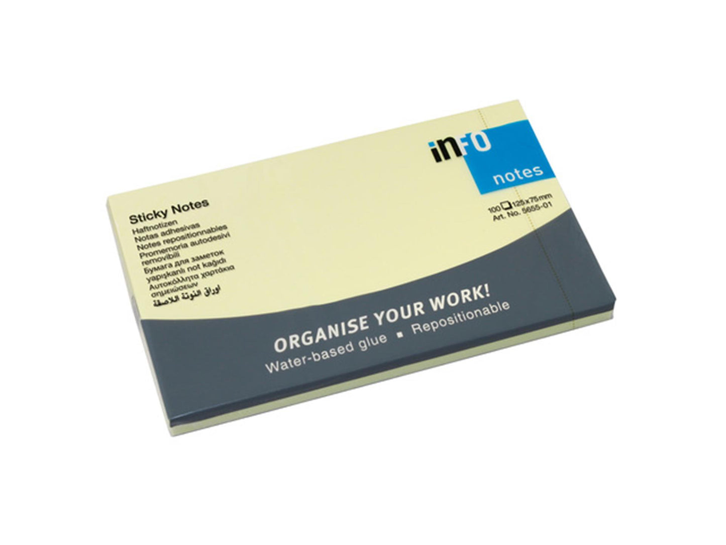 Kangaro infonotes 125x75mm jaune pack de blocs a12
