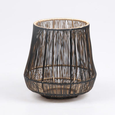 Lanterne en fil de décoration inspirée de la saison niels or noir ø11x11cm