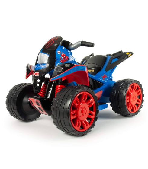 Injusa spider-man Le véhicule de batterie quad 12v bleu rouge