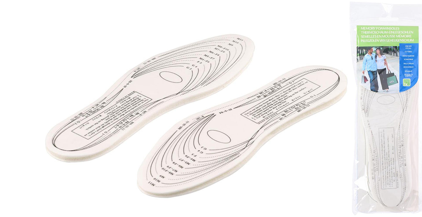 Semelles intérieures en mousse à mémoire de forme 1 paire