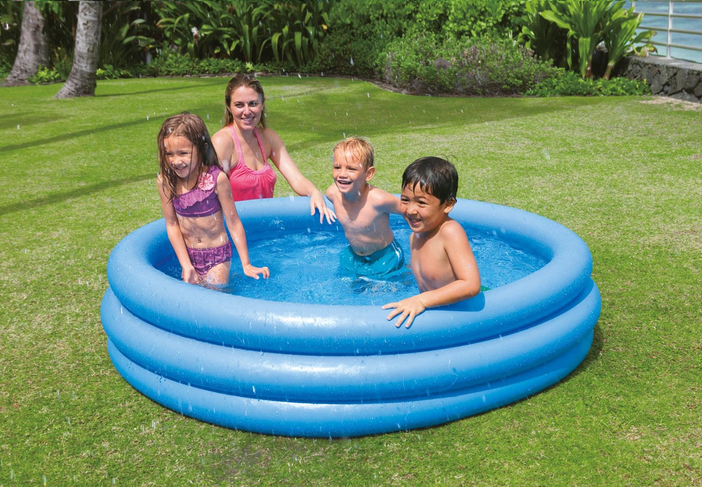 Piscine Intex bleue 168x38cm