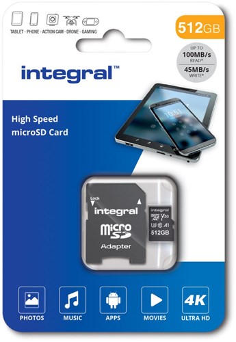 Carte mémoire micro SD intégrée v30 512 Go - 9500420