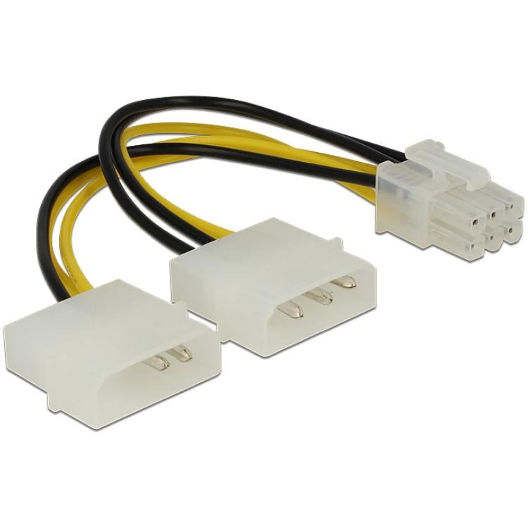 Dellock 2x Molex 4pin -> 6 broches PCIe, 15 cm
