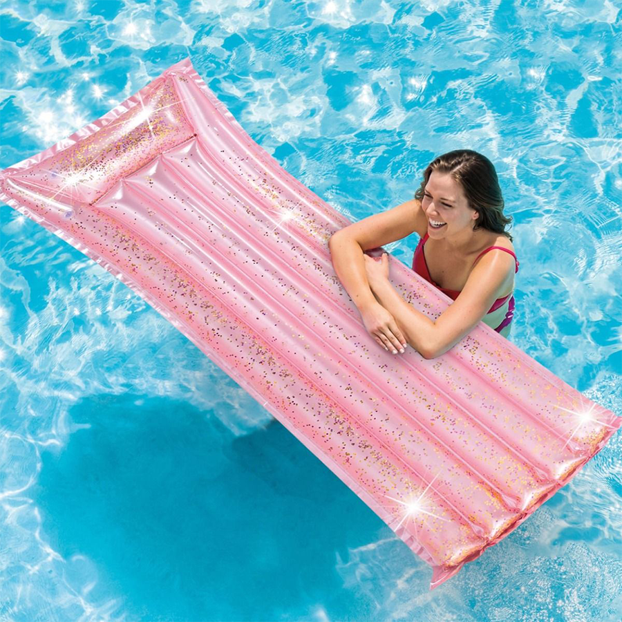 Intex - Matelas pneumatique Pink Glitter