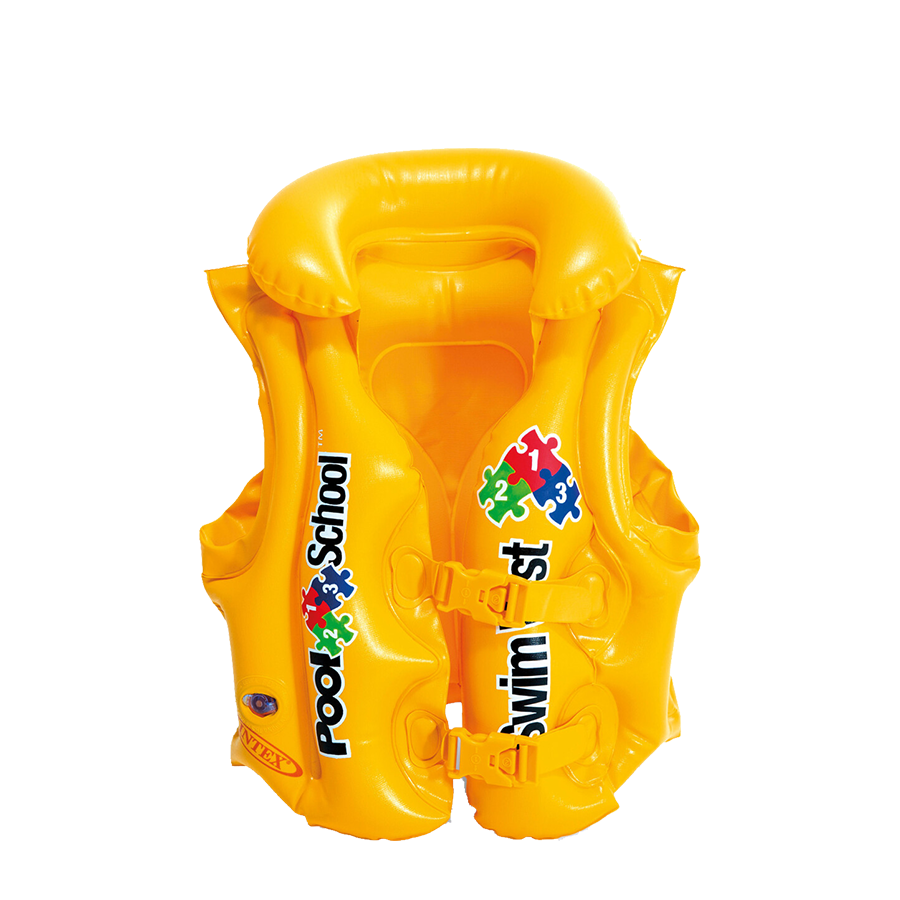 Gilet de natation des enfants jaune Intex