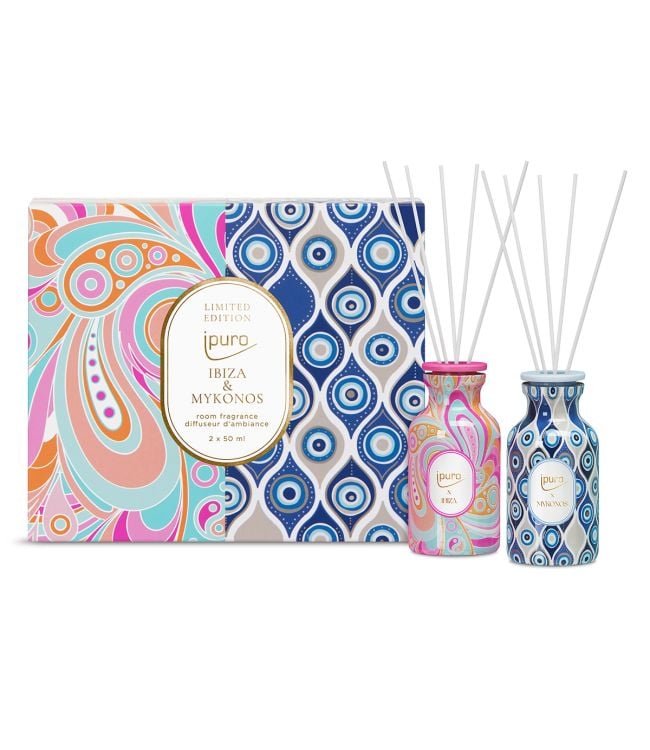 Ipuro Gerdiffuser set Mykonos Ibiza 2x50ml