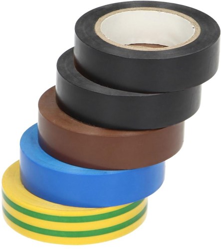 Ruban isolant PVC 19mm lot de 5 rouleaux 20m - 4140099