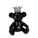 Ours J-line avec couronne noir 15x10x18cm