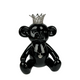 Ours J-line avec couronne noir 19x13x26cm
