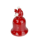 J-line cloche en céramique poulet rouge ø8x12cm