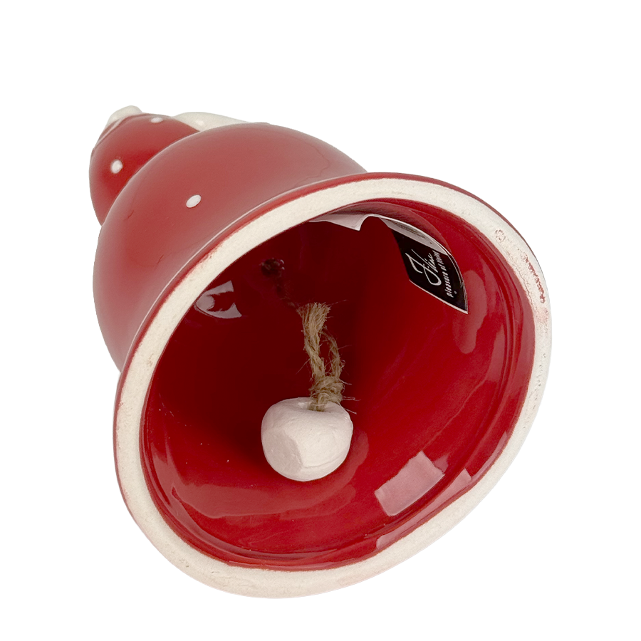 J-line cloche en céramique poulet rouge ø8x12cm