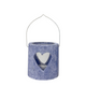 Lanterne J-line coeur bleu ø10x10cm