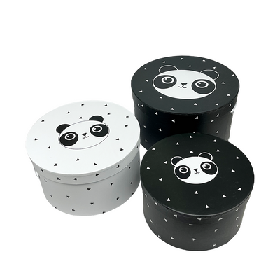 J-line boîtes de rangement panda ø32x18cm 3 pièces