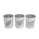 J-line set de photophores plateau en verre ø6x7cm 3 pièces