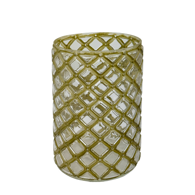 Lanterne J-line verre vert ø13x20cm