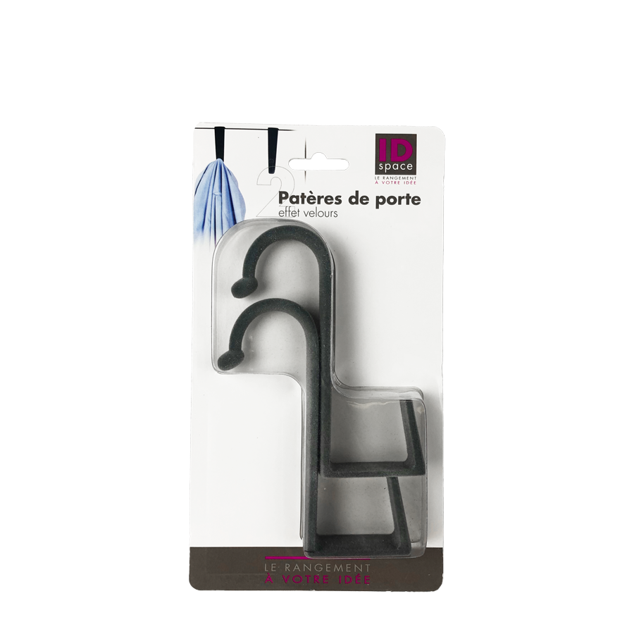 Oui accroche-porte gris 2 pièces
