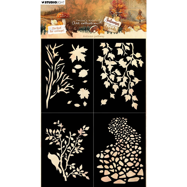 Studio Light • Jenine's Mindful Art Automne dans les bois masque sentier d'automne, 4 masques