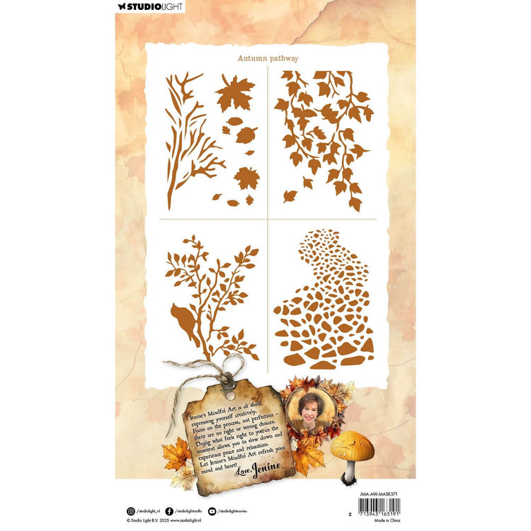 Studio Light • Jenine's Mindful Art Automne dans les bois masque sentier d'automne, 4 masques