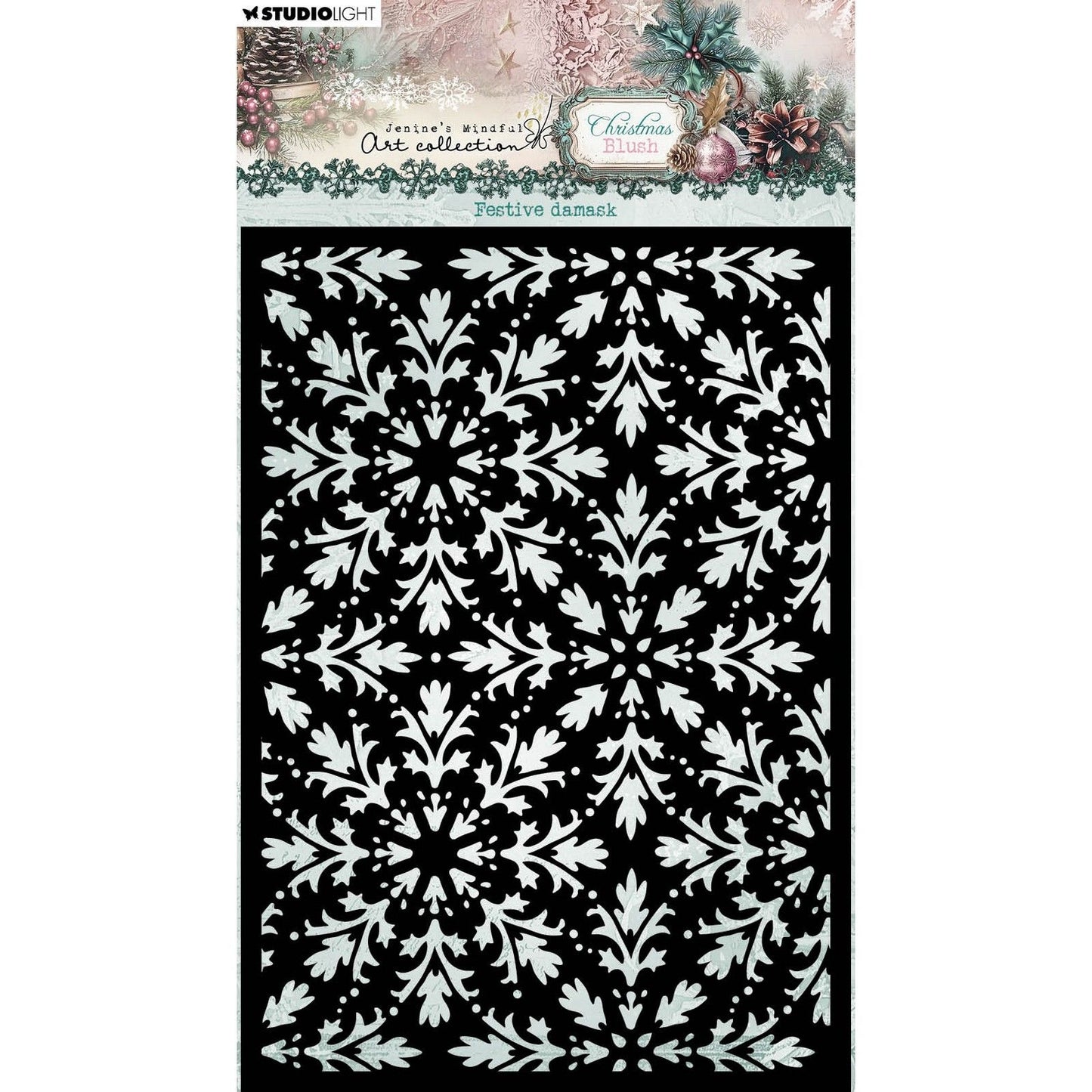 Studio Light • Jenine's Mindful Art - Masque blush de Noël damassé festif