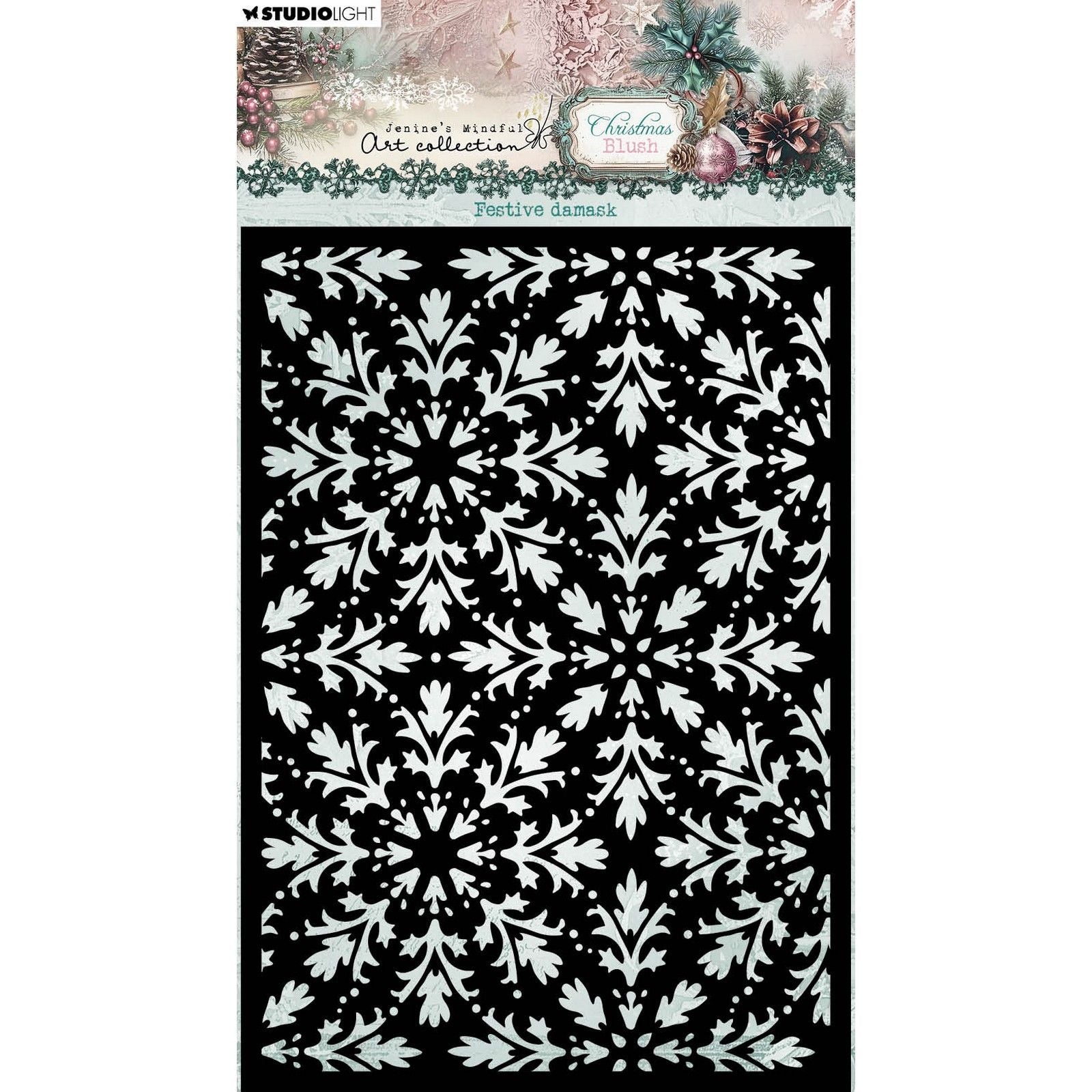 Studio Light • Jenine's Mindful Art - Masque blush de Noël damassé festif