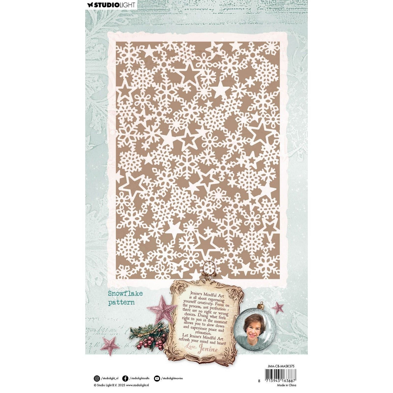 Studio Light • Jenine's Mindful Art Masque Blush de Noël Motif Flocon de Neige