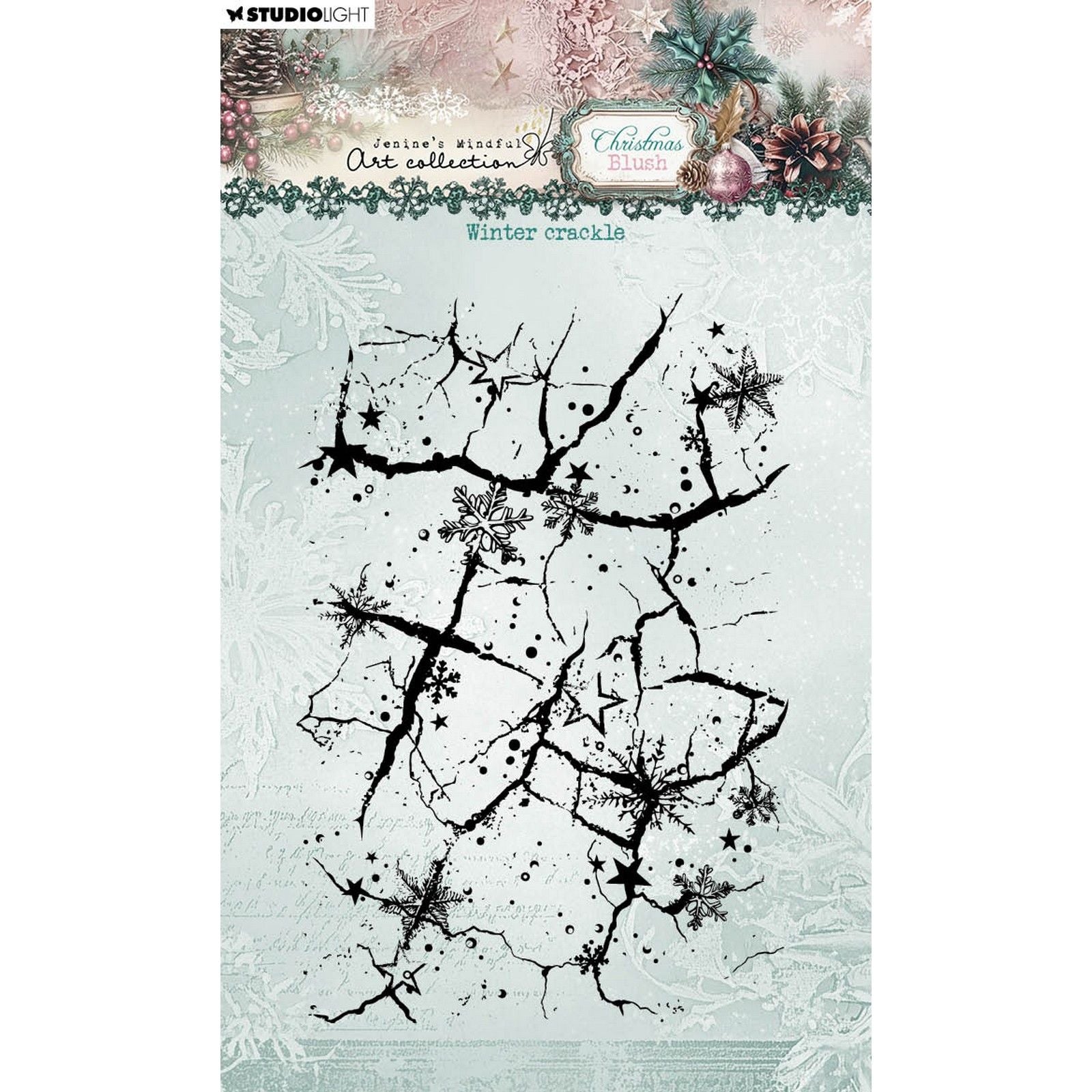 Studio Light • Jenine's Mindful Art Christmas Blush Tampon transparent craquelé d'hiver