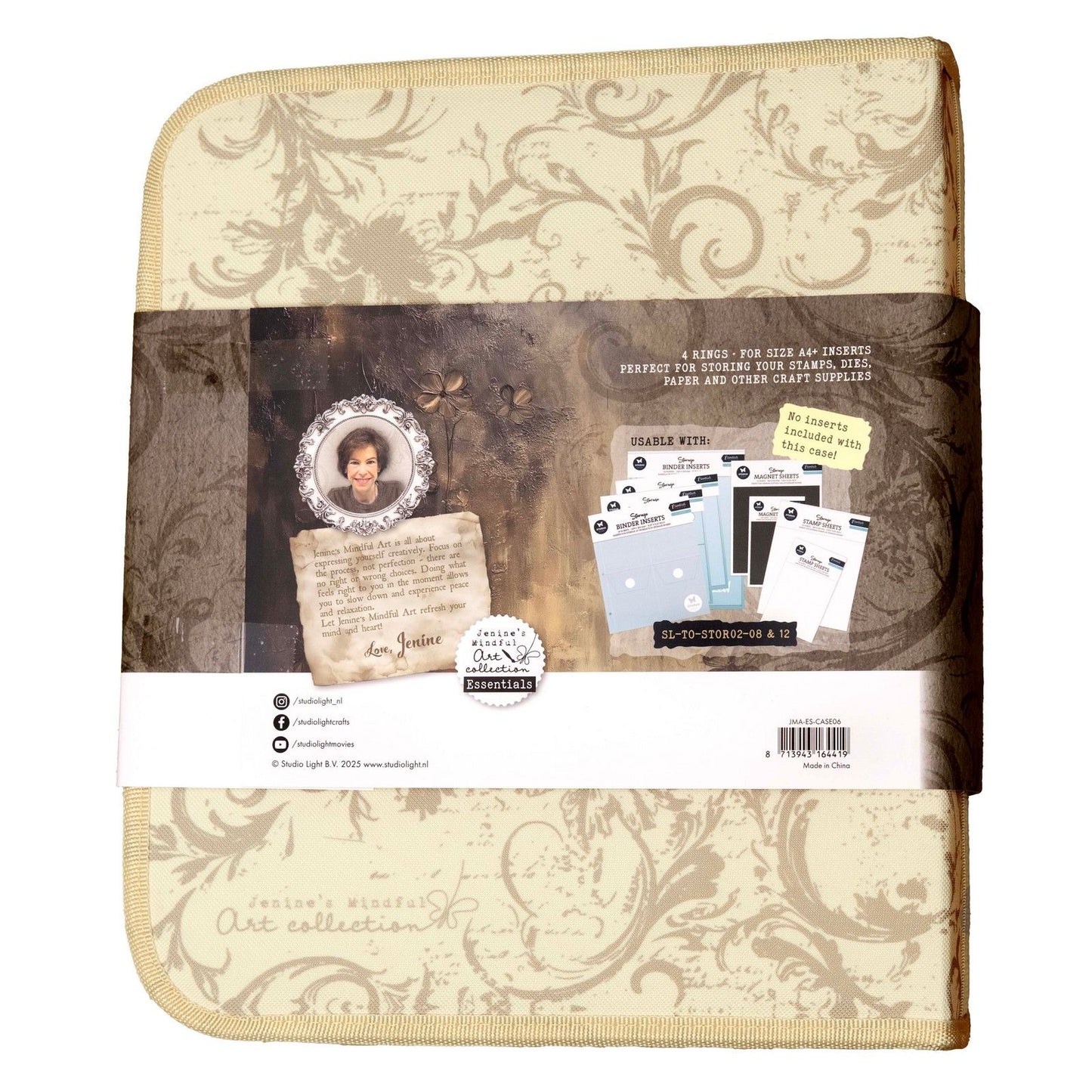 Studio Light • Mallette de rangement Mindful Art de Jenine, format A4+, essentiels 285x340x60mm