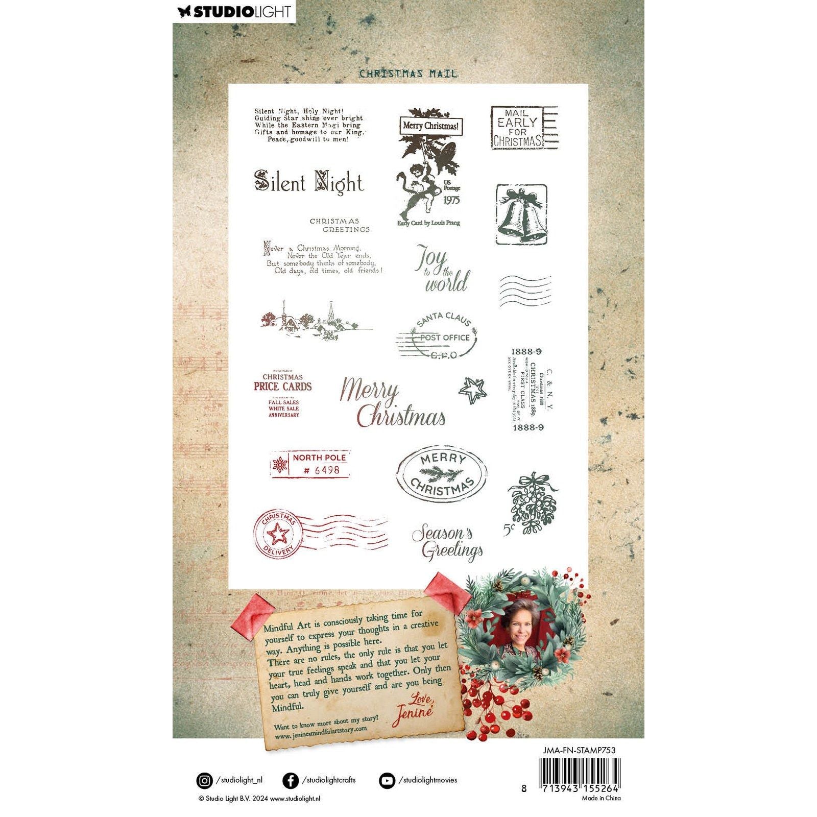 Lumière de studio • Nostalgie festive timbre clair courrier de Noël