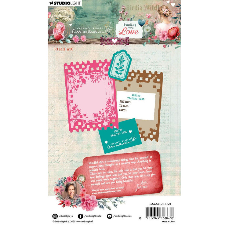 Studio Light • Tampon artistique et matrices de découpe de Jenine vous envoyant un plaid d'amour atc