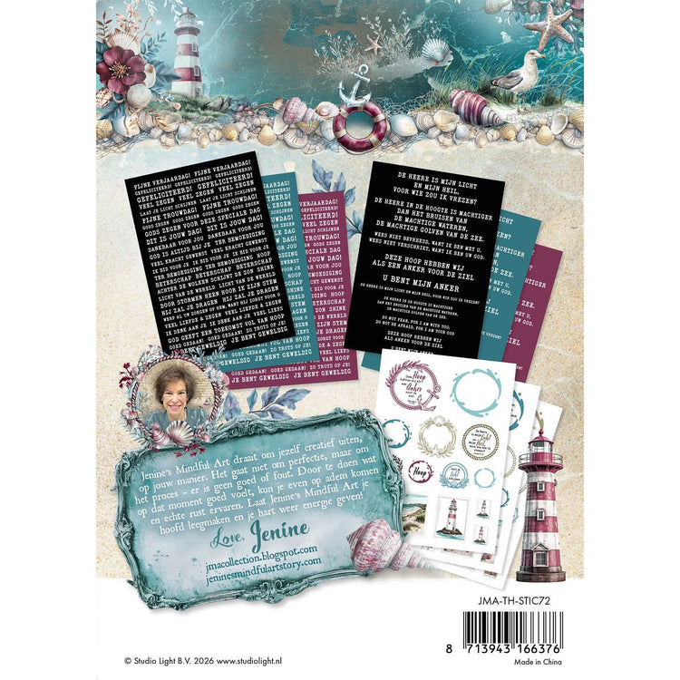 Studio Light • Feuilles d'autocollants Tide of Hope, textes pour tampons